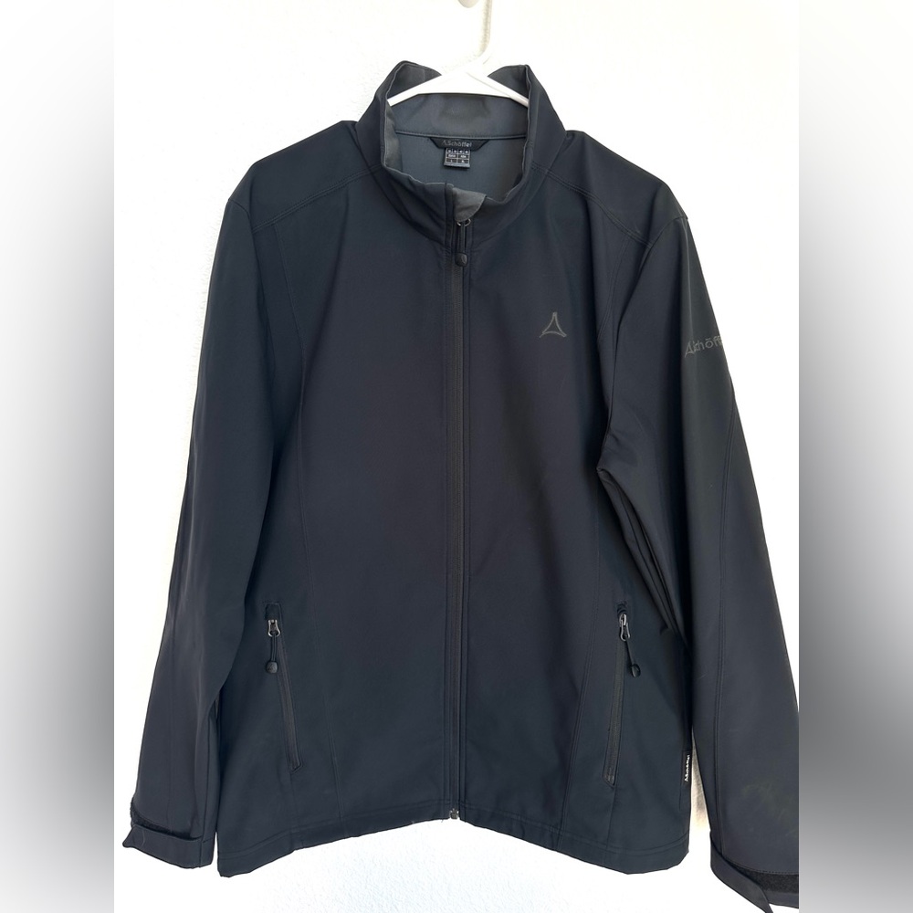 Schöffel Men’s soft-shell jacket full zip size Large black - Picture 3 of 11